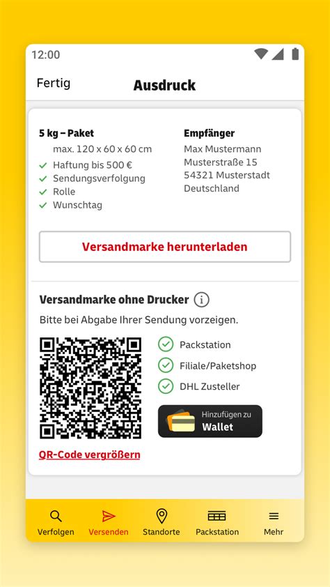 online frankieren paket